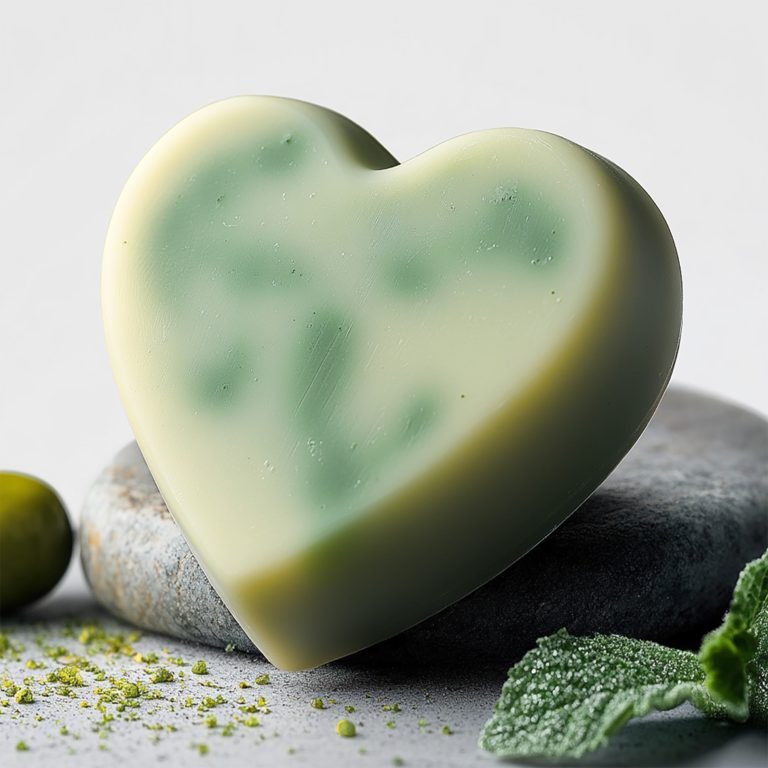 #9 Ocean Green_ Herz_SOAP OLIVE & FEINE MINZE + SPIRULINA ALGE